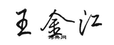 駱恆光王金江行書個性簽名怎么寫