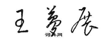 駱恆光王夢展草書個性簽名怎么寫