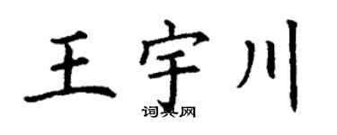 丁謙王宇川楷書個性簽名怎么寫