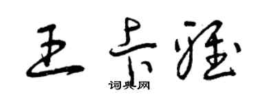 曾慶福王卡雅草書個性簽名怎么寫