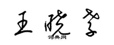 梁錦英王曉孝草書個性簽名怎么寫