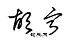 朱錫榮胡寧草書個性簽名怎么寫