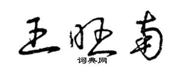 曾慶福王旺南草書個性簽名怎么寫