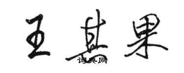 駱恆光王其果行書個性簽名怎么寫