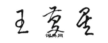 駱恆光王慶星草書個性簽名怎么寫