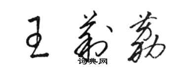 駱恆光王莉荔草書個性簽名怎么寫