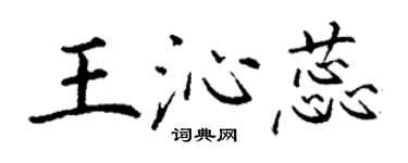 丁謙王沁蕊楷書個性簽名怎么寫