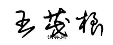 朱錫榮王茂根草書個性簽名怎么寫