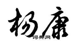 胡問遂楊康行書個性簽名怎么寫