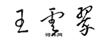 駱恆光王雲翠草書個性簽名怎么寫