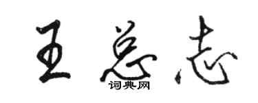 駱恆光王總志行書個性簽名怎么寫