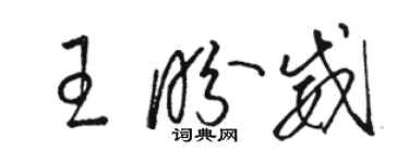 駱恆光王盼威草書個性簽名怎么寫