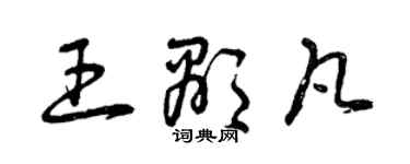 曾慶福王顯凡草書個性簽名怎么寫