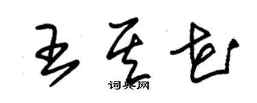 朱錫榮王其花草書個性簽名怎么寫