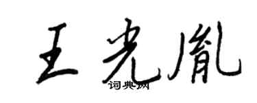 王正良王光胤行書個性簽名怎么寫
