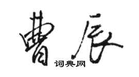 駱恆光曹辰行書個性簽名怎么寫