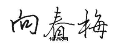 駱恆光向春梅行書個性簽名怎么寫