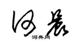 朱錫榮何晨草書個性簽名怎么寫