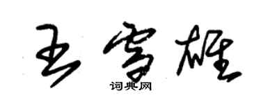 朱錫榮王雪雄草書個性簽名怎么寫