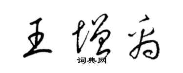 梁錦英王增禹草書個性簽名怎么寫