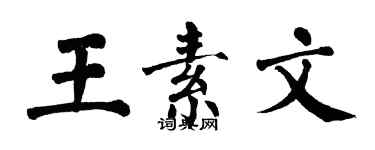 翁闓運王素文楷書個性簽名怎么寫