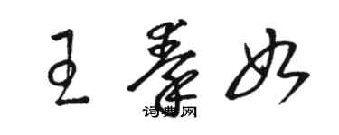 駱恆光王秦如草書個性簽名怎么寫