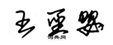 朱錫榮王聖嬰草書個性簽名怎么寫