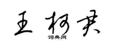 梁錦英王柯君草書個性簽名怎么寫