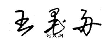 朱錫榮王墨舟草書個性簽名怎么寫