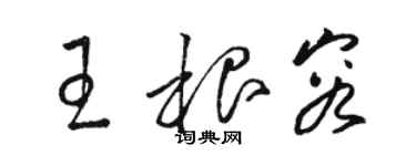 駱恆光王根容草書個性簽名怎么寫