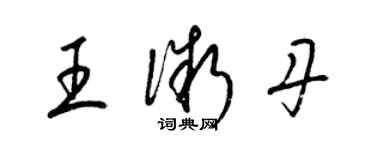 梁錦英王微丹草書個性簽名怎么寫