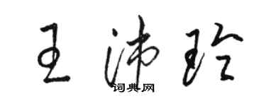 駱恆光王沛玲草書個性簽名怎么寫