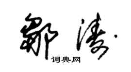 朱錫榮鄒濤草書個性簽名怎么寫