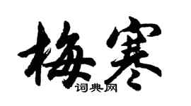 胡問遂梅寒行書個性簽名怎么寫