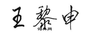 駱恆光王黎申行書個性簽名怎么寫