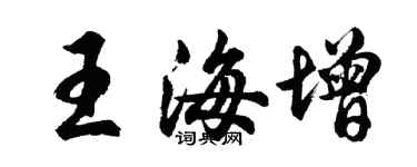 胡問遂王海增行書個性簽名怎么寫