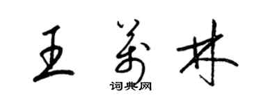 梁錦英王萬林草書個性簽名怎么寫