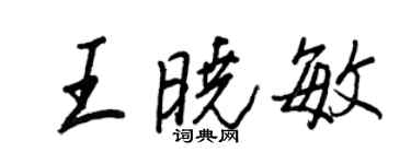 王正良王曉敏行書個性簽名怎么寫