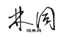 駱恆光林同草書個性簽名怎么寫