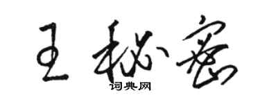 駱恆光王秘密草書個性簽名怎么寫