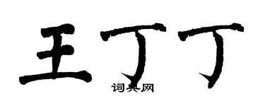 翁闓運王丁丁楷書個性簽名怎么寫