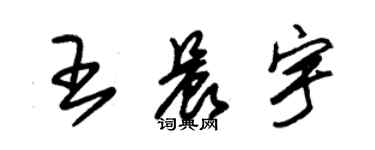 朱錫榮王晨宇草書個性簽名怎么寫