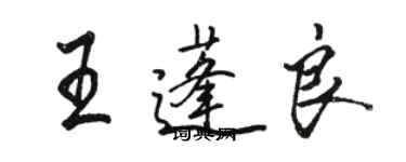 駱恆光王蓬良行書個性簽名怎么寫