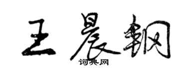 曾慶福王晨鋼行書個性簽名怎么寫