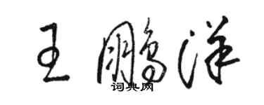 駱恆光王鵬洋草書個性簽名怎么寫