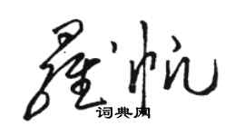 駱恆光羅帆草書個性簽名怎么寫