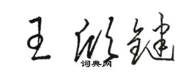 駱恆光王欣鍵草書個性簽名怎么寫