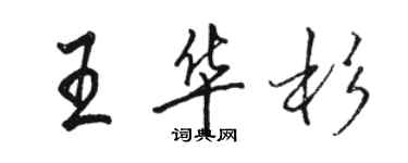 駱恆光王華杉行書個性簽名怎么寫