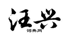 胡問遂汪興行書個性簽名怎么寫
