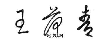 駱恆光王荷青草書個性簽名怎么寫